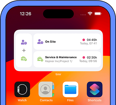 timr Standby Widget iOS