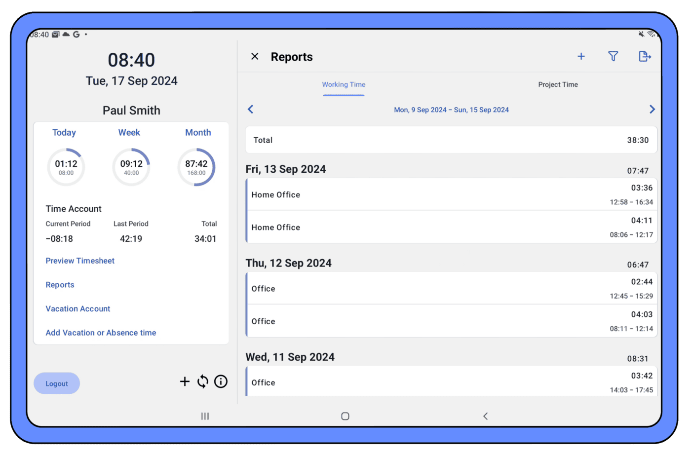 Terminal reports